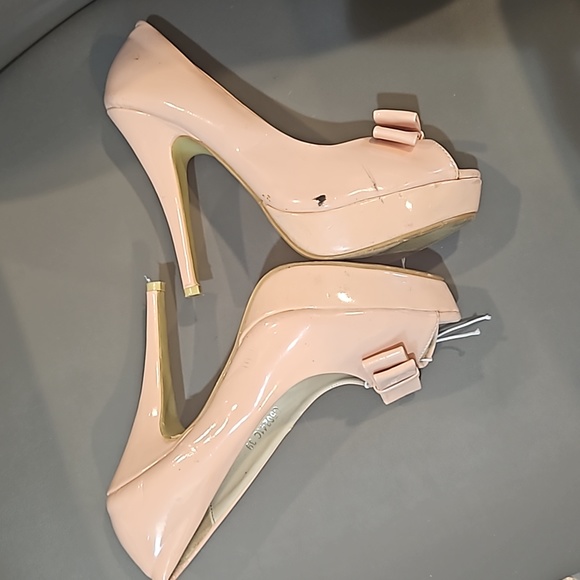 Pink bow heels - Picture 7 of 14